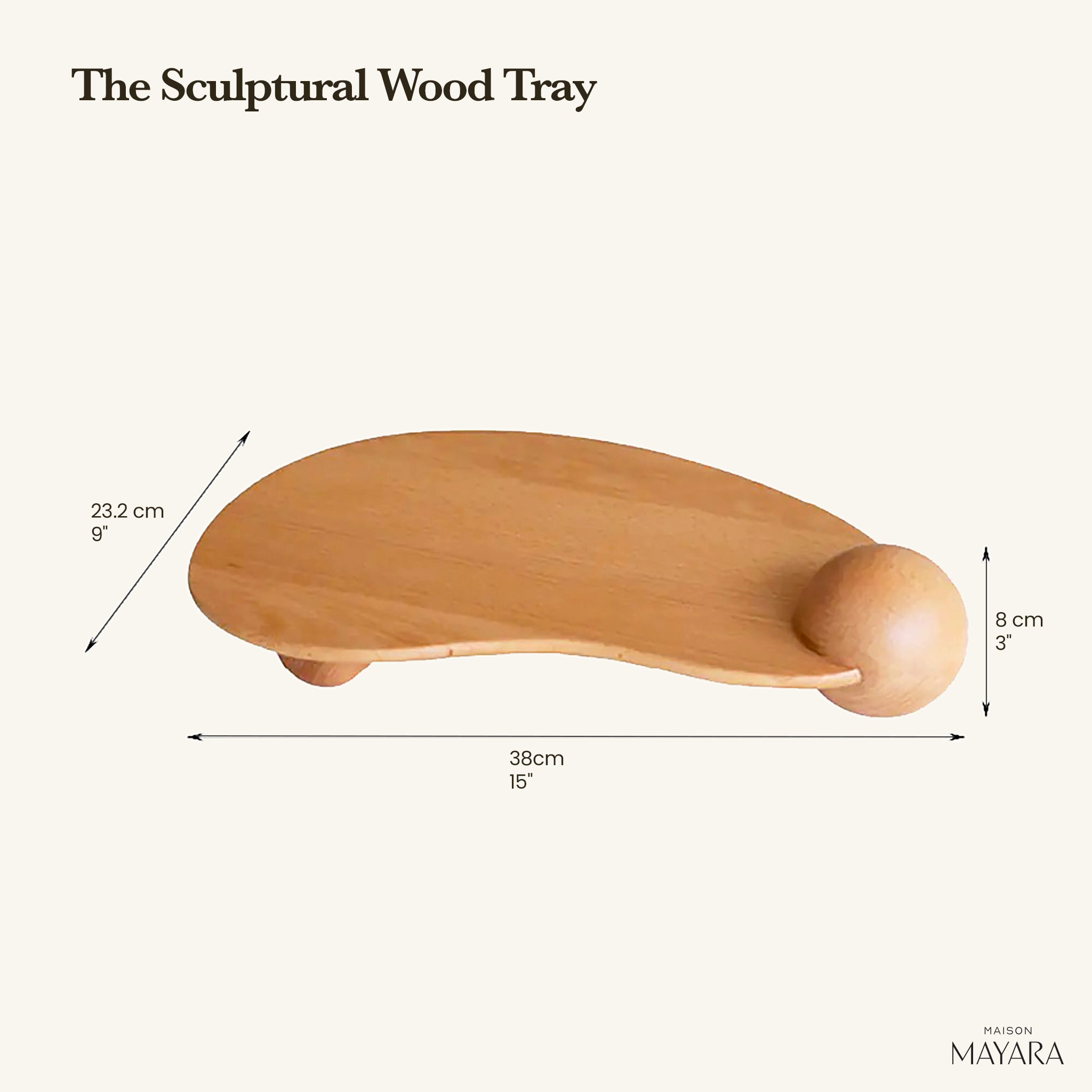 Sculptural Wood Tray