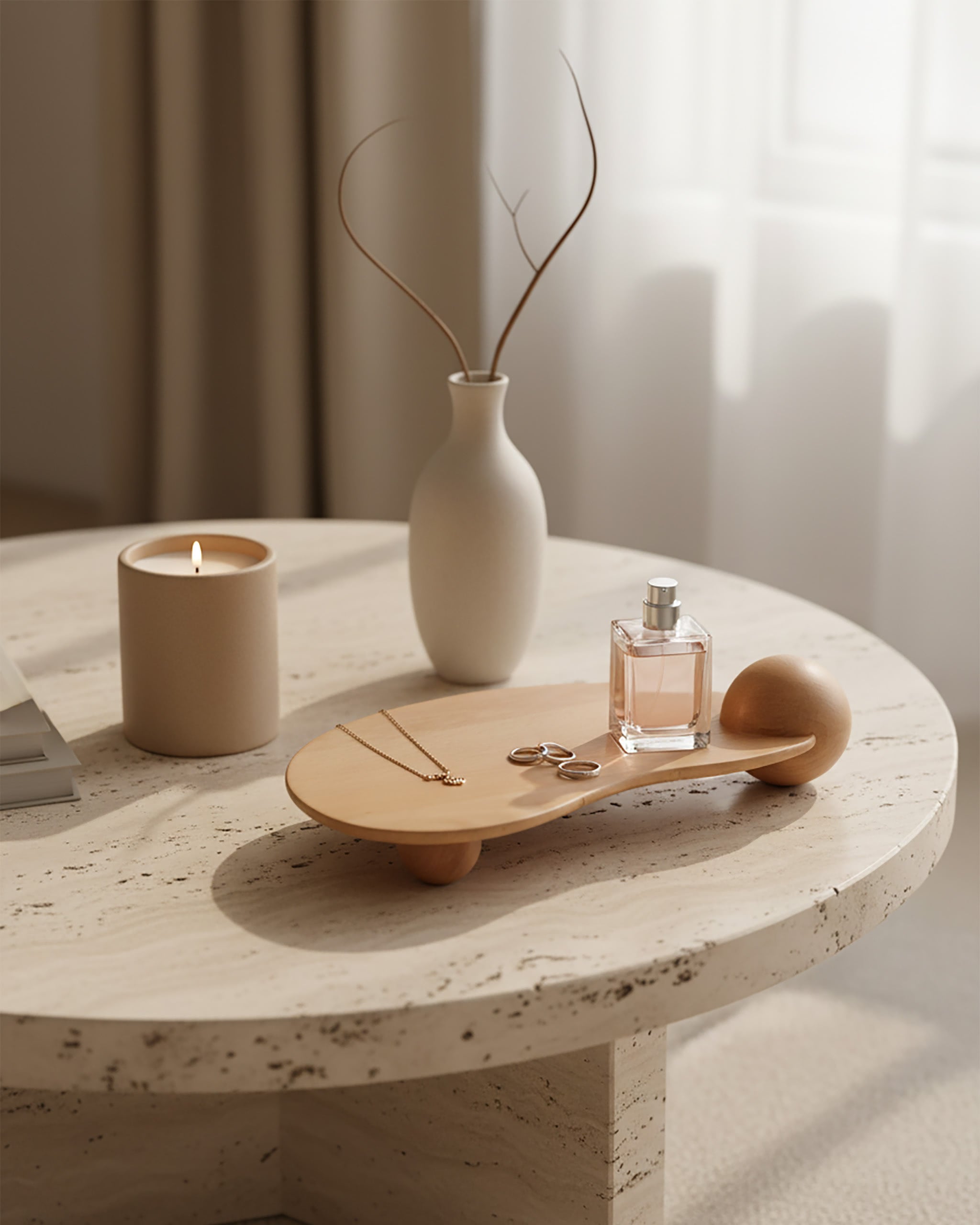 Sculptural Wood Tray