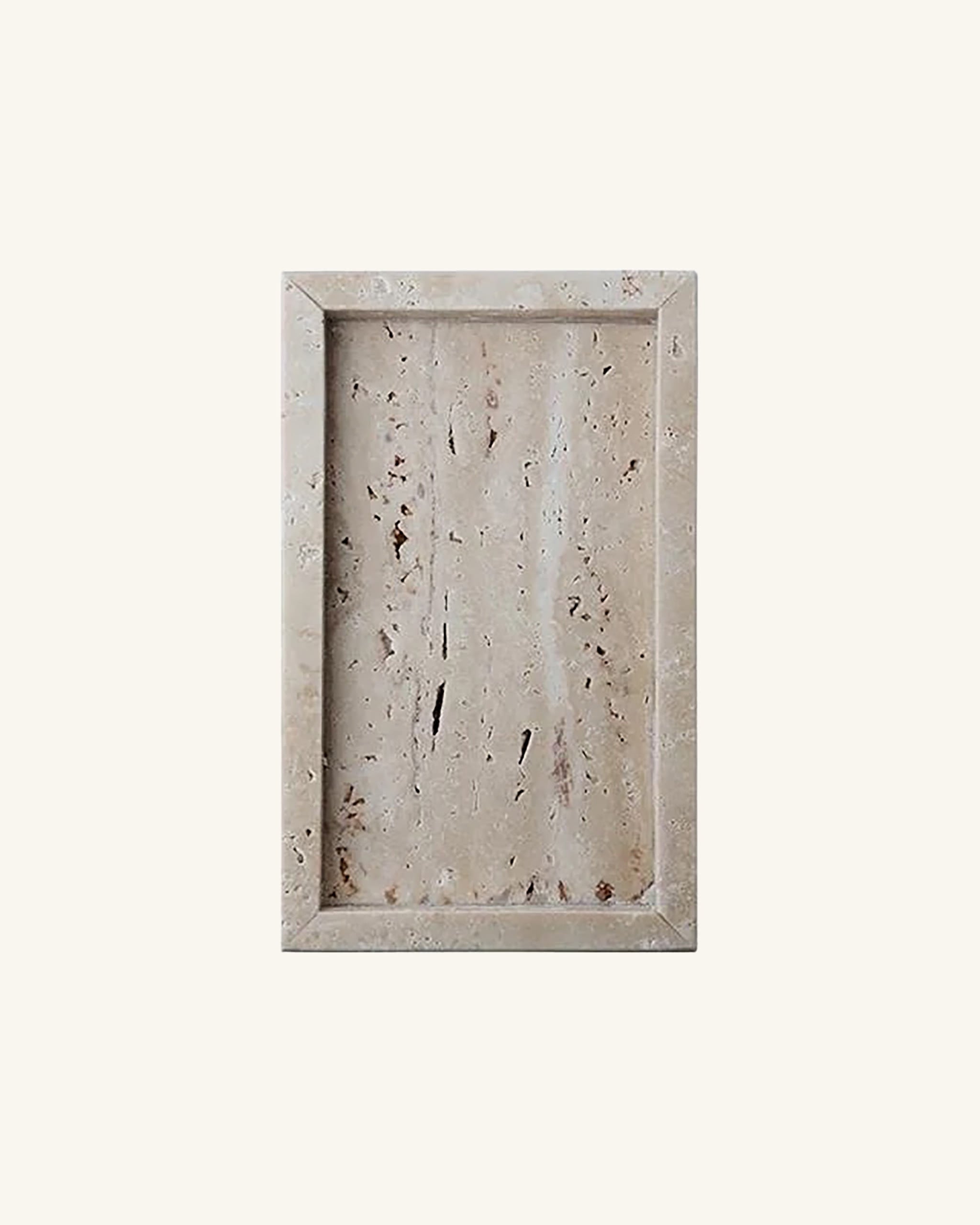 Travertine Rectangular Tray | Natural Stone Decorative Tray